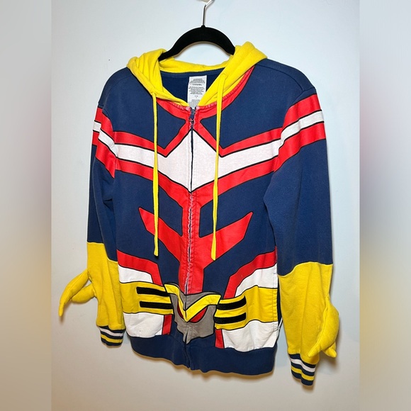 MY HERO ACADEMIA FUNIMATION ALL MIGHT COSPLAY FULL ZIP HOODIE. SIZE SMALL - Picture 6 of 14